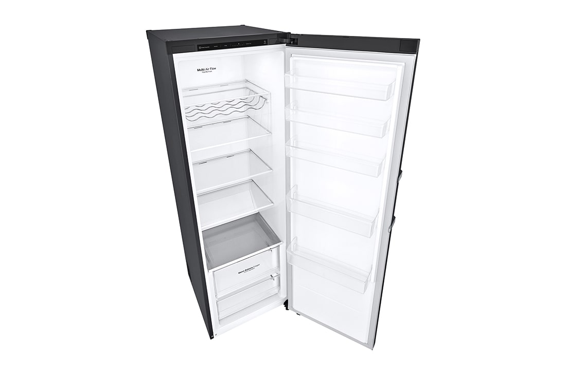 LG 386L Frittstående kjøleskap (Matte Black) - Energiklasse D, Door Cooling™, LINEARCooling™, Moist Balance Crisper™, back view, GLT51MCGSF, thumbnail 18