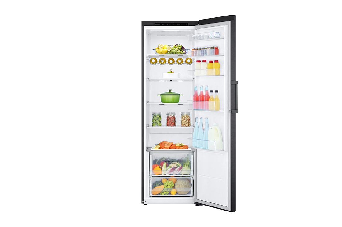 LG 386L Frittstående kjøleskap (Matte Black) - Energiklasse D, Door Cooling™, LINEARCooling™, Moist Balance Crisper™, handle, GLT51MCGSF, thumbnail 4