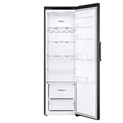 LG 386L Frittstående kjøleskap (Matte Black) - Energiklasse D, Door Cooling™, LINEARCooling™, Moist Balance Crisper™, drawer view with food stored, GLT51MCGSF, thumbnail 5