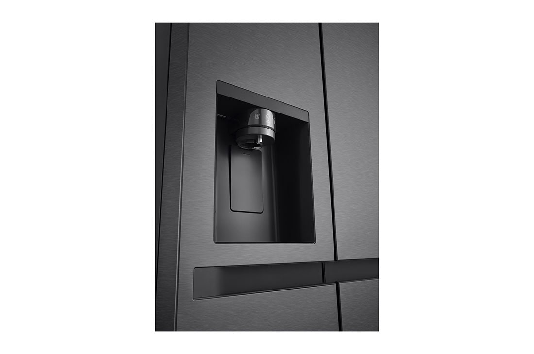LG 638L Side by Side (Matte Black), Energiklasse E, Vann/isdispenser med vanntilkobling, Smart Diagnosis™, Front Right Open, GSLC40EPPE, thumbnail 11