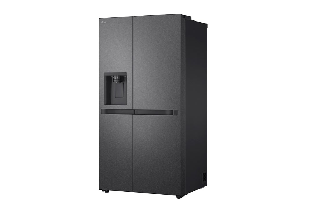 LG 638L Side by Side (Matte Black), Energiklasse E, Vann/isdispenser med vanntilkobling, Smart Diagnosis™, side, GSLC40EPPE, thumbnail 16