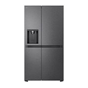 LG 638L Side by Side (Matte Black), Energiklasse E, Vann/isdispenser med vanntilkobling, Smart Diagnosis™, Front View, GSLC40EPPE, thumbnail 1
