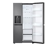 LG 638L Side by Side (Matte Black), Energiklasse E, Vann/isdispenser med vanntilkobling, Smart Diagnosis™, Plumbing, GSLC40EPPE, thumbnail 5