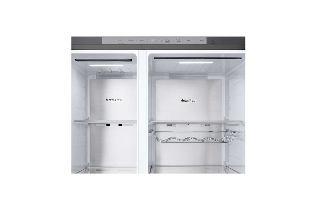 LG 628L InstaView Door in Door™ Side by Side (Metal Sorbet), Energiklasse D, Vann/isdispenser med vanntilkobling, Smart Diagnosis™ med Wi-Fi, GSXV90BSAE, GSXE90MBAD, thumbnail 10