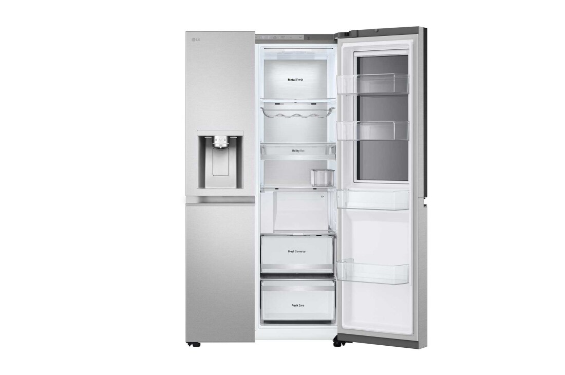 LG 628L InstaView Door in Door™ Side by Side (Metal Sorbet), Energiklasse D, Vann/isdispenser med vanntilkobling, Smart Diagnosis™ med Wi-Fi, GSXV90BSAE, GSXE90MBAD, thumbnail 14