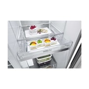 LG 628L InstaView Door in Door™ Side by Side (Metal Sorbet), Energiklasse D, Vann/isdispenser med vanntilkobling, Smart Diagnosis™ med Wi-Fi, GSXV90BSAE, GSXE90MBAD, thumbnail 8