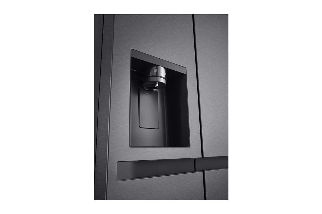 LG 641L Door in Door™ Side by Side (Matte Black), Energiklasse E, Vann/isdispenser uten vanntilkobling, Smart Diagnosis™ , Bottom trtay view, GSLC41EPPE, thumbnail 6