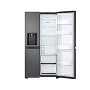 LG 641L Door in Door™ Side by Side (Matte Black), Energiklasse E, Vann/isdispenser uten vanntilkobling, Smart Diagnosis™ ,  single door open , GSLC41EPPE, thumbnail 10