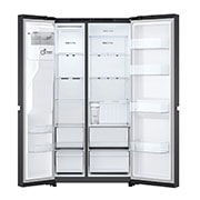 LG 641L Door in Door™ Side by Side (Matte Black), Energiklasse E, Vann/isdispenser uten vanntilkobling, Smart Diagnosis™ , double door open , GSLC41EPPE, thumbnail 3