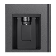 LG 641L Door in Door™ Side by Side (Matte Black), Energiklasse E, Vann/isdispenser uten vanntilkobling, Smart Diagnosis™ , Dispencer view, GSLC41EPPE, thumbnail 5