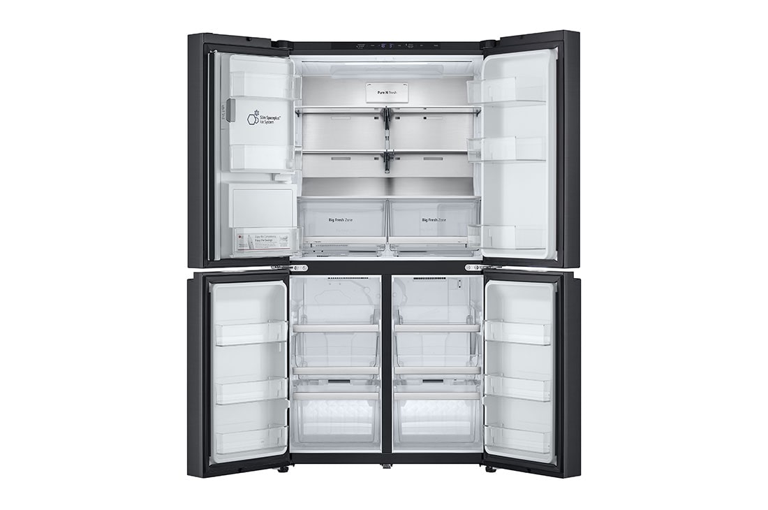 LG 641L French Door Side-by-Side  (Essence Black) - Energiklasse E, Vann/isdispenser med vanntilkobling, Smart Diagnosis™ med Wi-Fi, front open, GML960EVBE, thumbnail 3