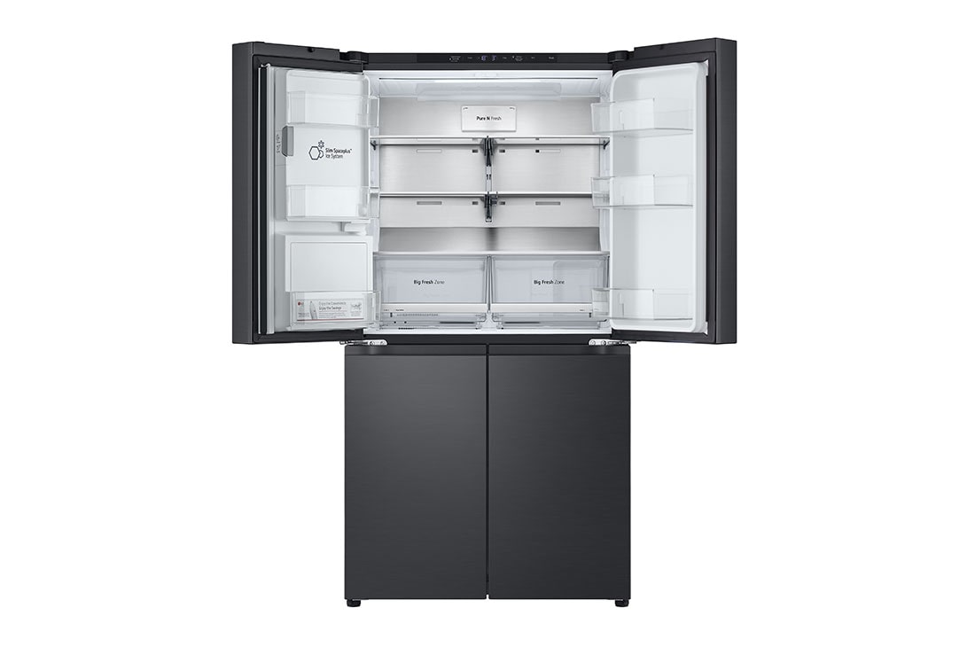 LG 641L French Door Side-by-Side  (Essence Black) - Energiklasse E, Vann/isdispenser med vanntilkobling, Smart Diagnosis™ med Wi-Fi, top door open, GML960EVBE, thumbnail 5