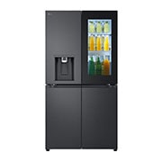 LG 638L InstaView French Door (Essence Black) - Energiklasse E, Vann/isdispenser med vanntilkobling, Smart Diagnosis™ med Wi-Fi, Front view, GMG960EVJE, thumbnail 1