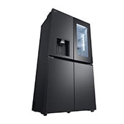 LG 638L InstaView French Door (Essence Black) - Energiklasse E, Vann/isdispenser med vanntilkobling, Smart Diagnosis™ med Wi-Fi, Left perspecting view, GMG960EVJE, thumbnail 14