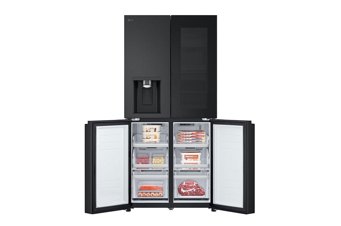 LG 508L InstaView French Door (Matte Black) - Energiklasse E, Vand-/isdispenser med vandtilkobling, Smart Diagnosis™ med Wi-Fi, GMG860EPBE, thumbnail 12