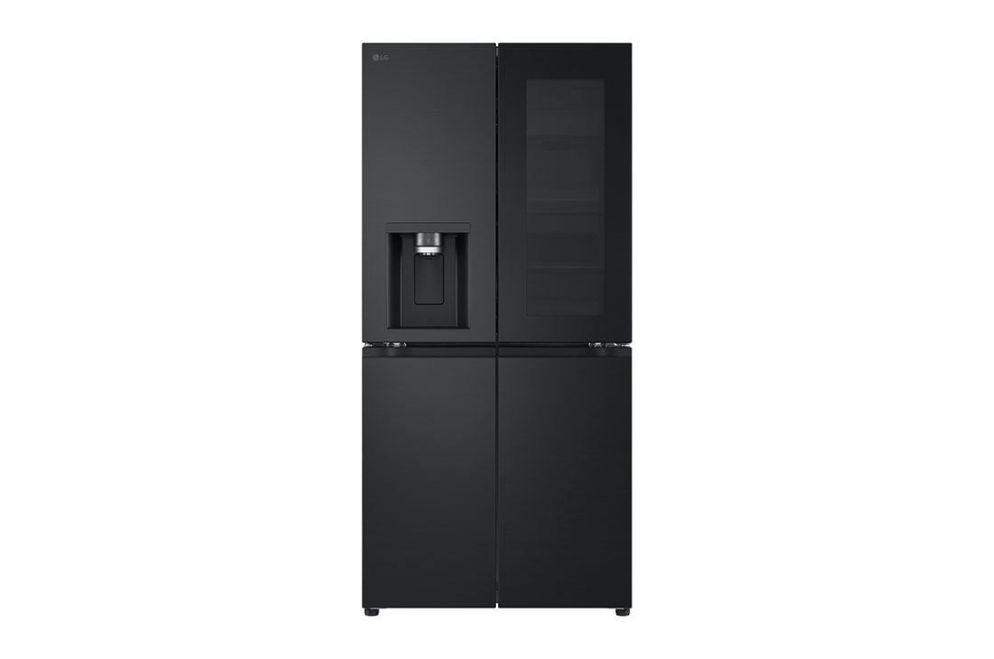 LG 508L InstaView French Door (Matte Black) - Energiklasse E, Vand-/isdispenser med vandtilkobling, Smart Diagnosis™ med Wi-Fi, GMG860EPBE, thumbnail 2