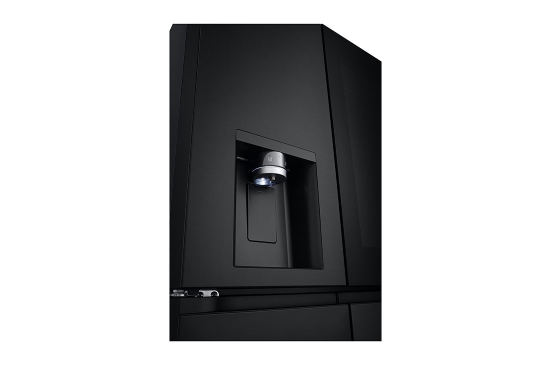 LG 508L InstaView French Door (Matte Black) - Energiklasse E, Vand-/isdispenser med vandtilkobling, Smart Diagnosis™ med Wi-Fi, GMG860EPBE, thumbnail 4