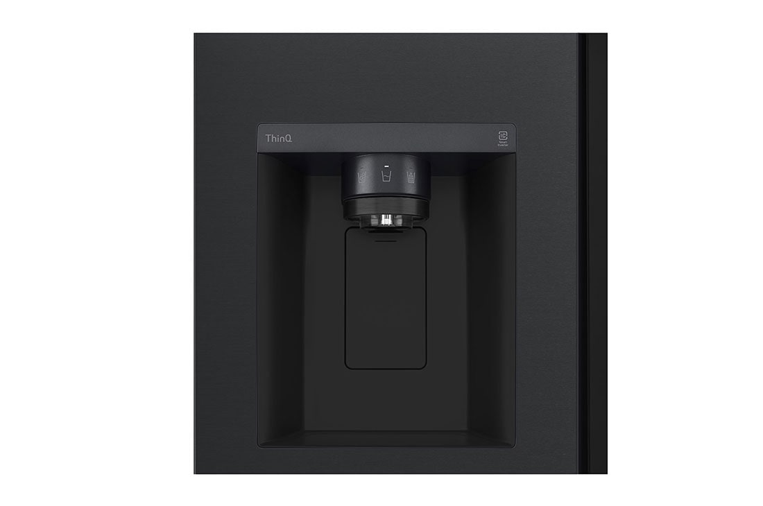 LG 635L InstaView™ Side by Side (Matte Black), Energiklasse E, Vann/isdispenser uten vanntilkobling, Smart Diagnosis™ med Wi-Fi, front door open view without Food  , GSGV81EPLL, thumbnail 11
