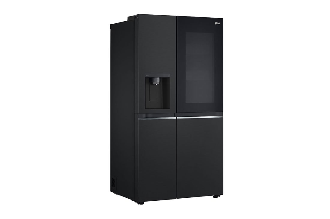 LG 635L InstaView™ Side by Side (Matte Black), Energiklasse E, Vann/isdispenser uten vanntilkobling, Smart Diagnosis™ med Wi-Fi, Right side-view, GSGV81EPLL, thumbnail 14