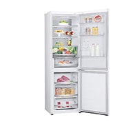 LG 2.03M 387L Kombiskap(Hvit) - Energiklasse D, Door Cooling+™ og Smart Diagnosis™ med Wi-Fi, Left side all door open with food, GBV5250DSW, thumbnail 12