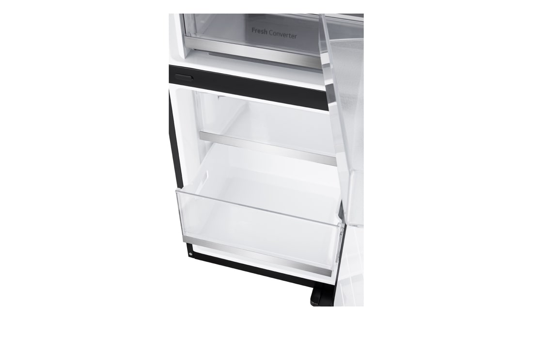 LG 186M 349L Kombiskap(Essence Black) - Energiklasse C, InstaView™, Nature Fresh, Door Cooling+™ Smart Diagnosis™ med Wi-Fi, BottomCloseUp2, GBG5160CEV, thumbnail 11