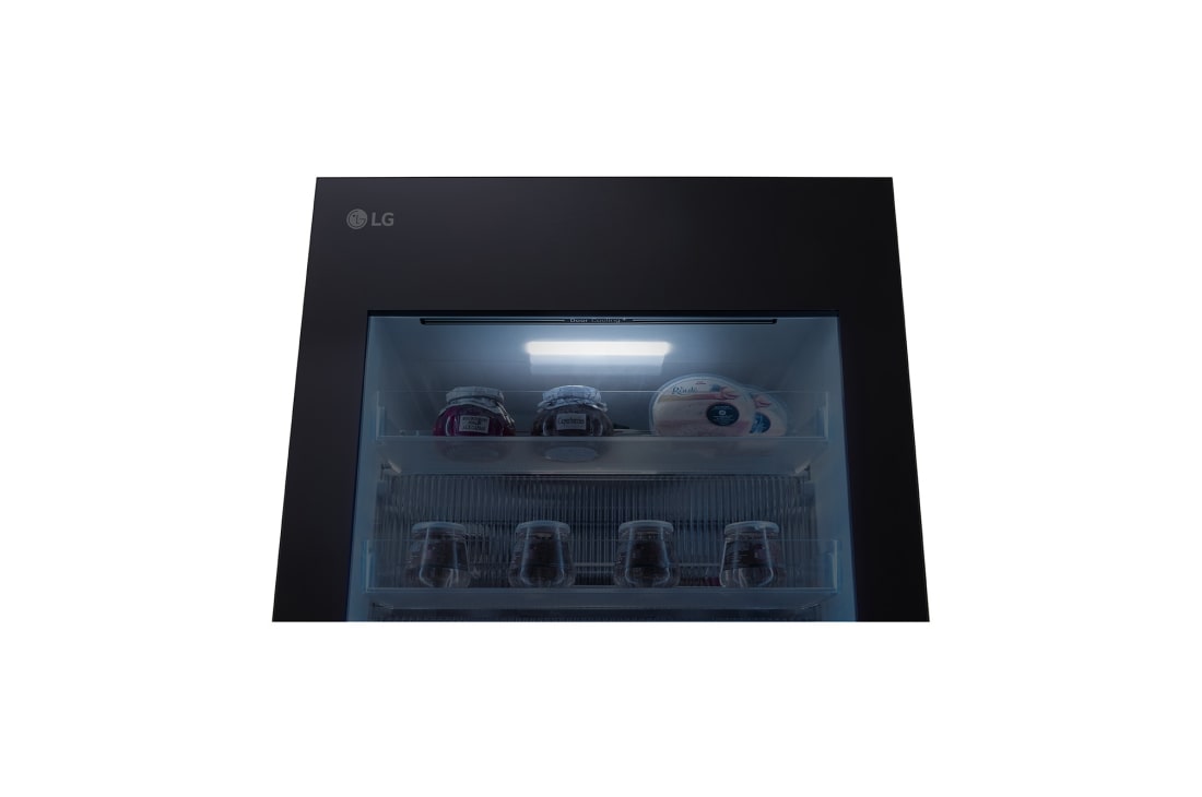 LG 186M 349L Kombiskap(Essence Black) - Energiklasse C, InstaView™, Nature Fresh, Door Cooling+™ Smart Diagnosis™ med Wi-Fi, Display_On_Cover_Food, GBG5160CEV, thumbnail 13