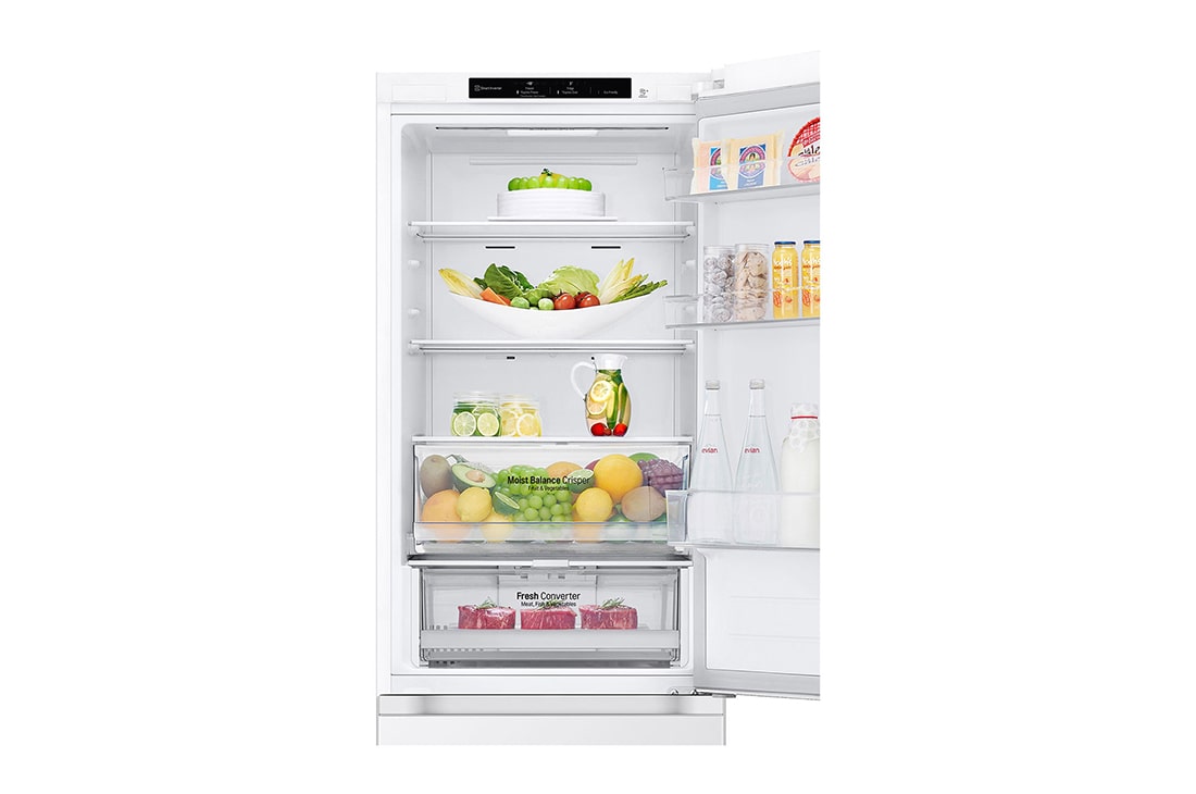 LG 1.86M 344L Kombiskap(Hvit) - Energiklasse A, Nature Fresh, Door Cooling+™ og Smart Diagnosis™, dørkjøling LED, GBV3100ASW, thumbnail 9