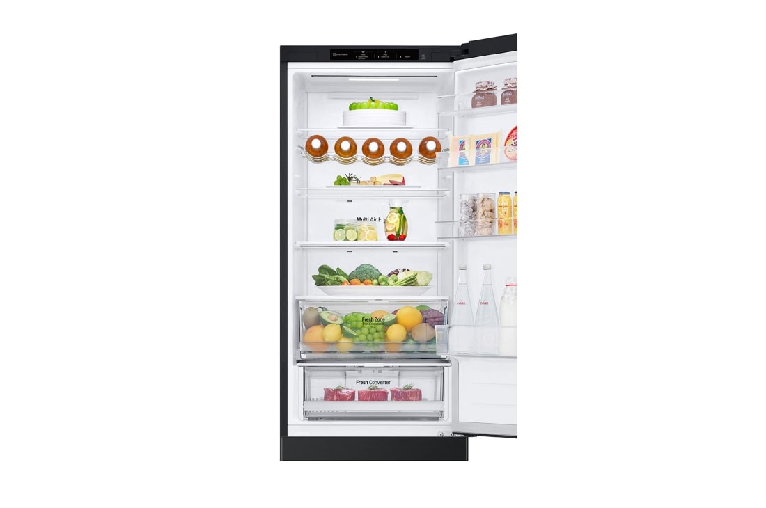 LG 2.03M 387L Kombiskap(Essence Matte Black) - Energiklasse B, Door Cooling™ och Smart Diagnosis™, skjermpanel, GBV22NCBEP, thumbnail 4