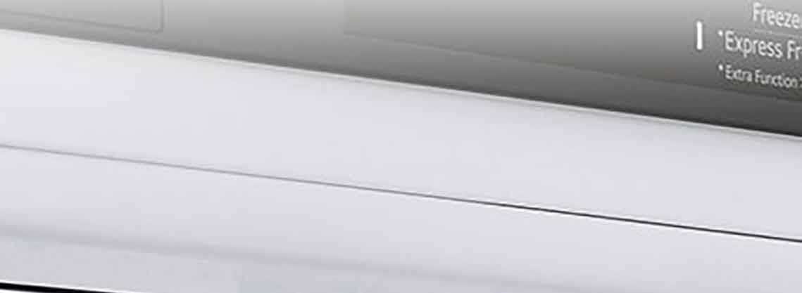 Nærbilde av myk LED-belysning, som effektivt fordeler lyser i hele kjøleskapet.