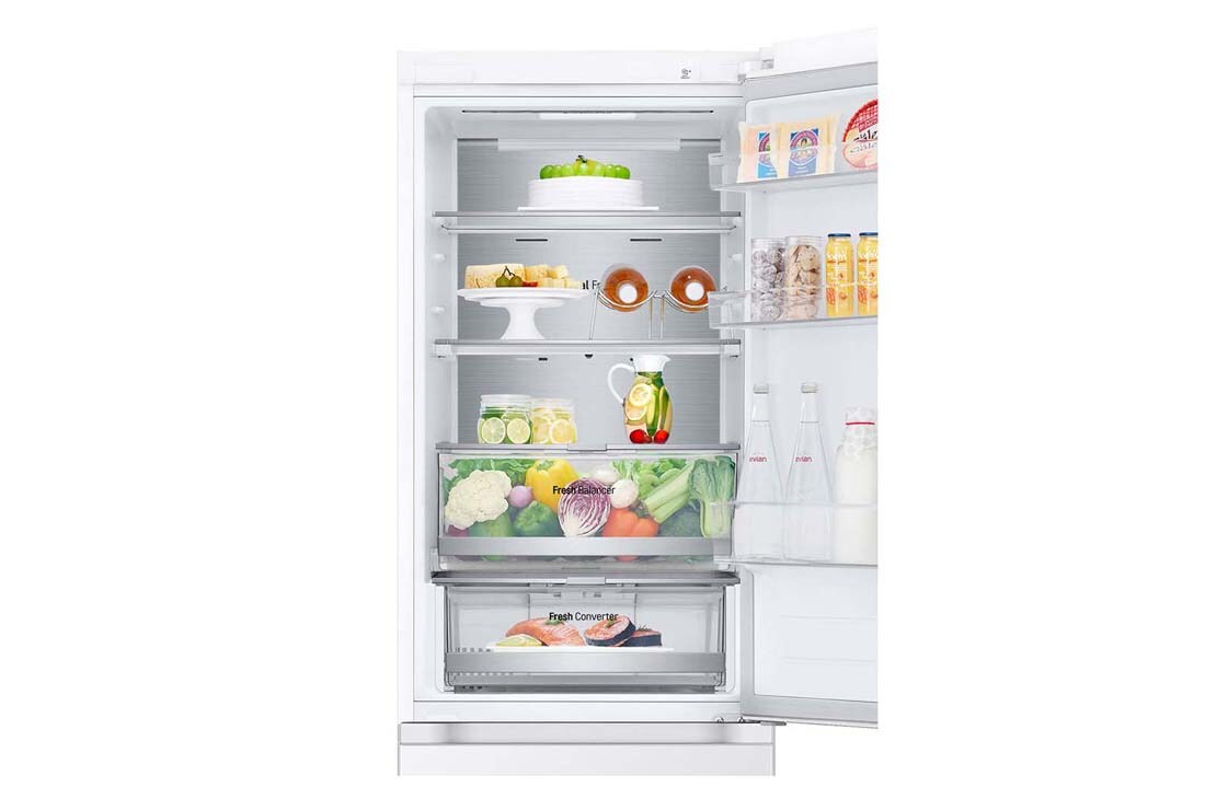 LG 1.86M 344L Kombiskap(Hvit) - Energiklasse E, Nature Fresh, Door Cooling⁺™ og Smart Diagnosis™ med Wi-Fi, detaljeringsutsikt, GBV7170ESW, thumbnail 3