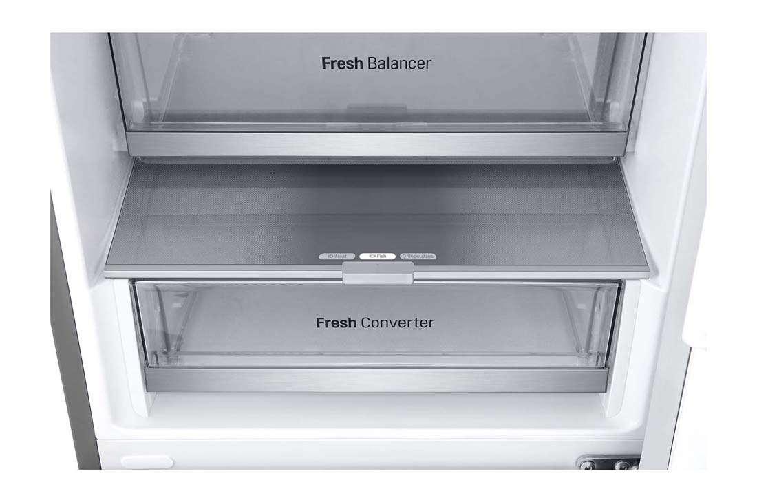 LG 1.86M 344L Kombiskap(Prime Silver) - Energiklasse E, Nature Fresh, Door Cooling⁺™ og Smart Diagnosis™ med Wi-Fi, detaljeringsutsikt, GBV7170EPY, thumbnail 6
