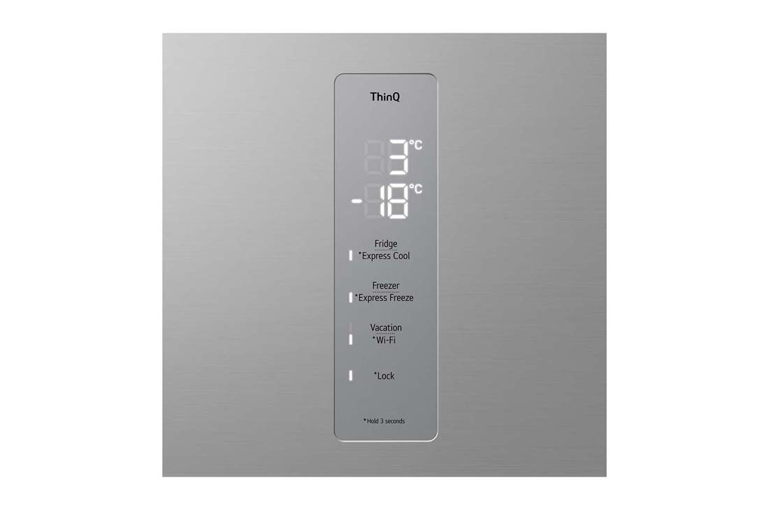 LG 1.86M 344L Kombiskap(Prime Silver) - Energiklasse E, Nature Fresh, Door Cooling⁺™ og Smart Diagnosis™ med Wi-Fi, åpne foran med mat, GBV7170EPY, thumbnail 9