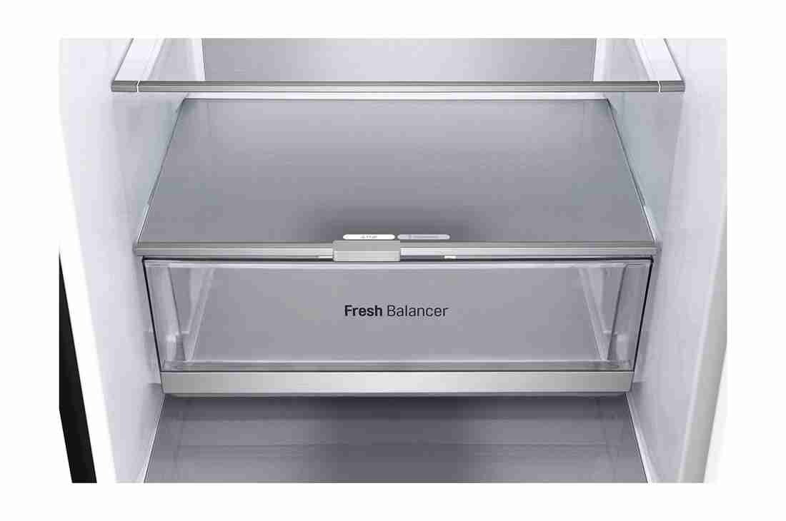 LG 1.86M 344L Kombiskap(Essence Black) - Energiklasse E, Nature Fresh, Door Cooling+™ og Smart Diagnosis™ med Wi-Fi, høyre utsikt, GBV7170EEV, thumbnail 11