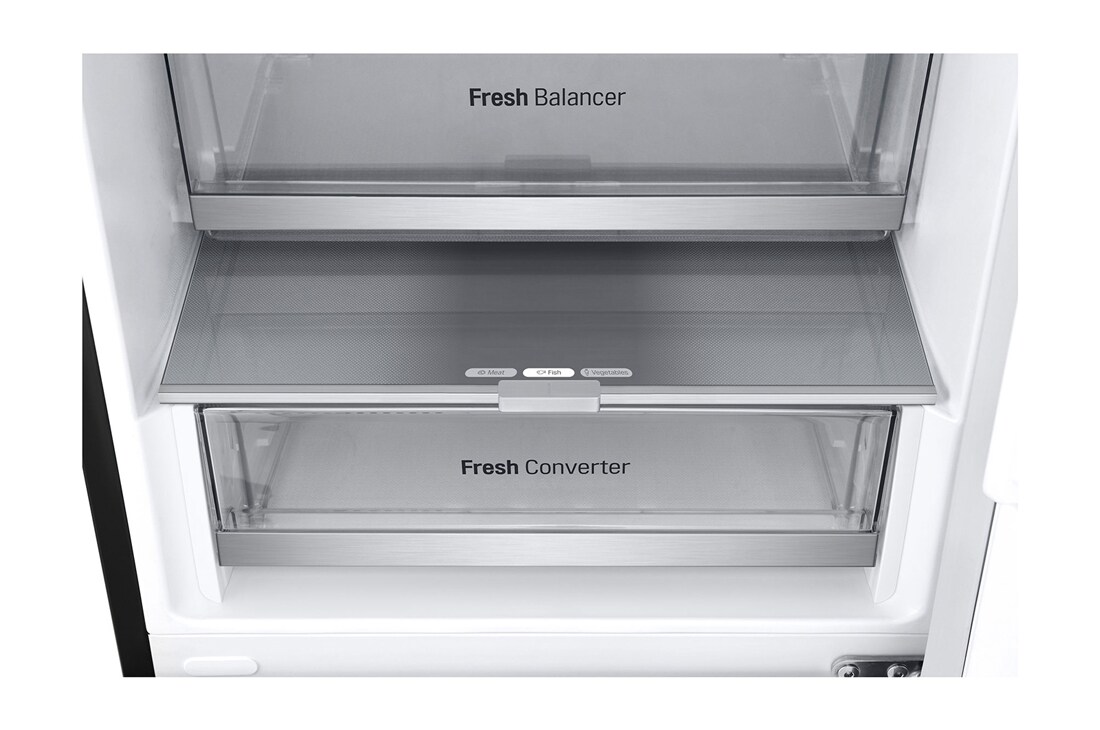 LG 1.86M 344L Kombiskap(Essence Black) - Energiklasse E, Nature Fresh, Door Cooling+™ og Smart Diagnosis™ med Wi-Fi, venstre utsikt, GBV7170EEV, thumbnail 13