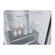 LG 1.86M 344L Kombiskap(Essence Black) - Energiklasse E, Nature Fresh, Door Cooling+™ og Smart Diagnosis™ med Wi-Fi, side view, GBV7170EEV, thumbnail 16