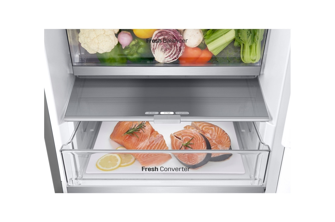 LG 2.03M 387L Kombiskap(Prime Silver) - Energiklasse E, Door Cooling™ och Smart Diagnosis™ med Wi-Fi , 2.03M 387L Kombiskap(Prime Silver) - Energiklasse E, Door Cooling™ och Smart Diagnosis™ med Wi-Fi , GBV7270EPY, thumbnail 7