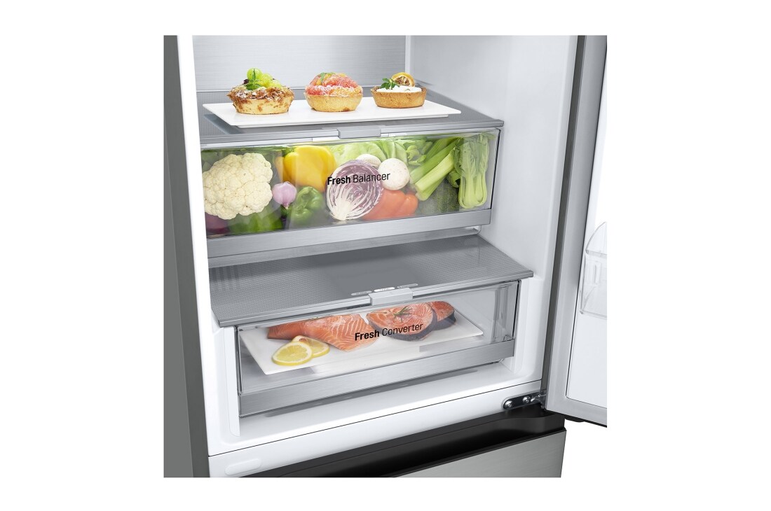 LG 2.03M 387L Kombiskap(Prime Silver) - Energiklasse E, Door Cooling™ och Smart Diagnosis™ med Wi-Fi , 2.03M 387L Kombiskap(Prime Silver) - Energiklasse E, Door Cooling™ och Smart Diagnosis™ med Wi-Fi , GBV7270EPY, thumbnail 9