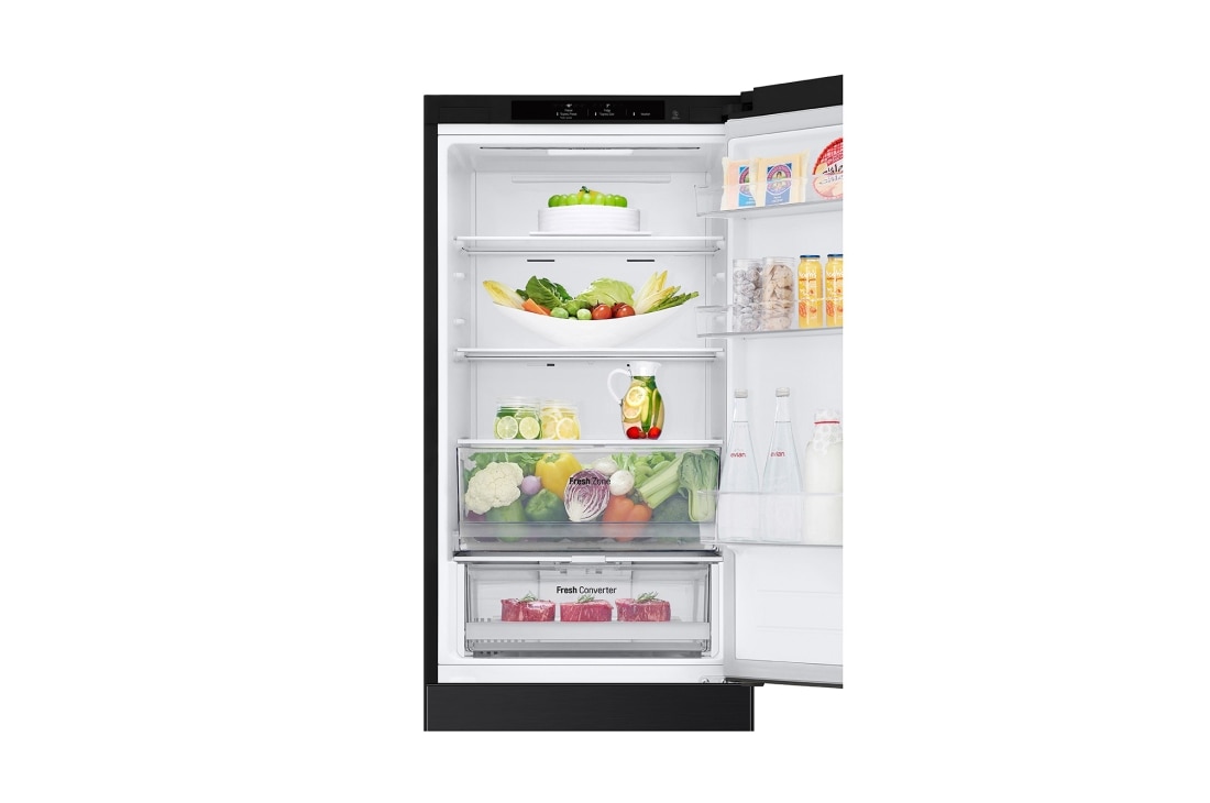 LG 1.86M 344L Kombiskap(Essence Matte Black) - Energiklasse D, Nature Fresh, Door Cooling+™ og Smart Diagnosis™ , 1.86M 344L Kombiskap(Essence Matte Black) - Energiklasse D, Nature Fresh, Door Cooling+™ og Smart Diagnosis™ , GBV21NCDEP, thumbnail 8