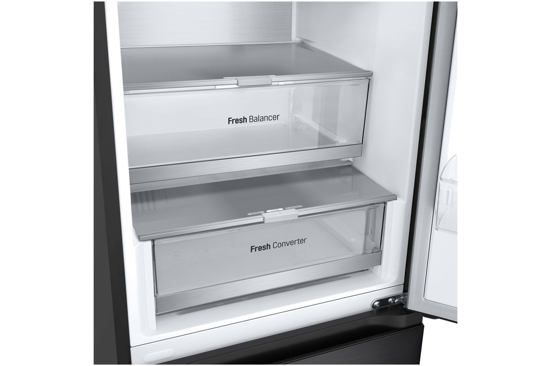 LG 2.03M 387L Kombiskap(Essence Black) - Energiklasse A, Door Cooling+™ och Smart Diagnosis™	, 2.03M 387L Kombiskap(Essence Black) - Energiklasse A, Door Cooling+™ och Smart Diagnosis™	, GBVE2801EV, thumbnail 6