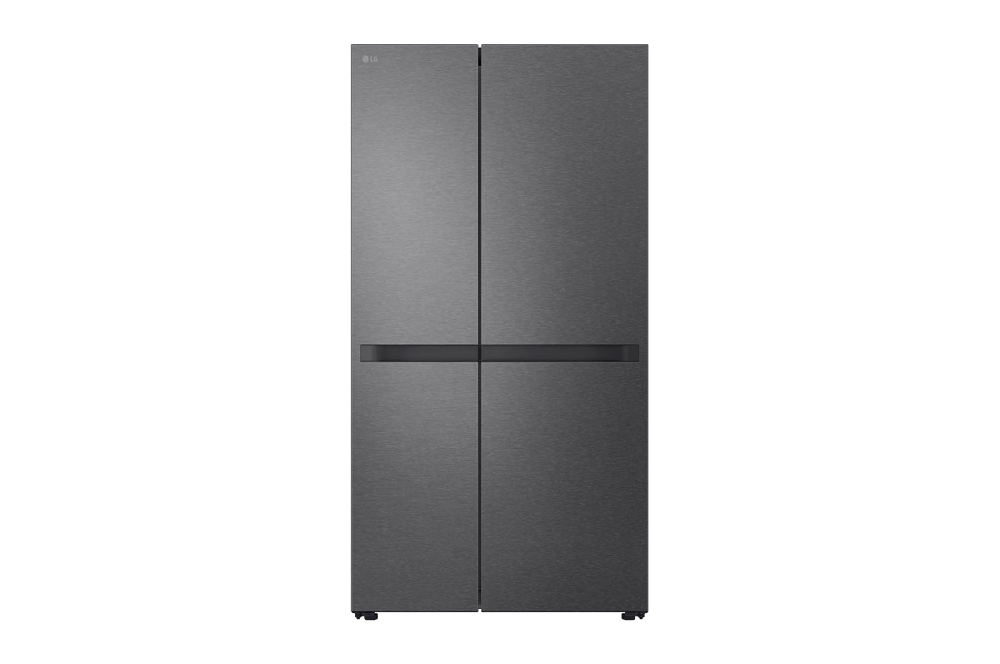 LG 662L Side by Side (Essence Matte Black), Energiklasse E , Smart Diagnosis™, Visning forfra, GSBC40EPPE