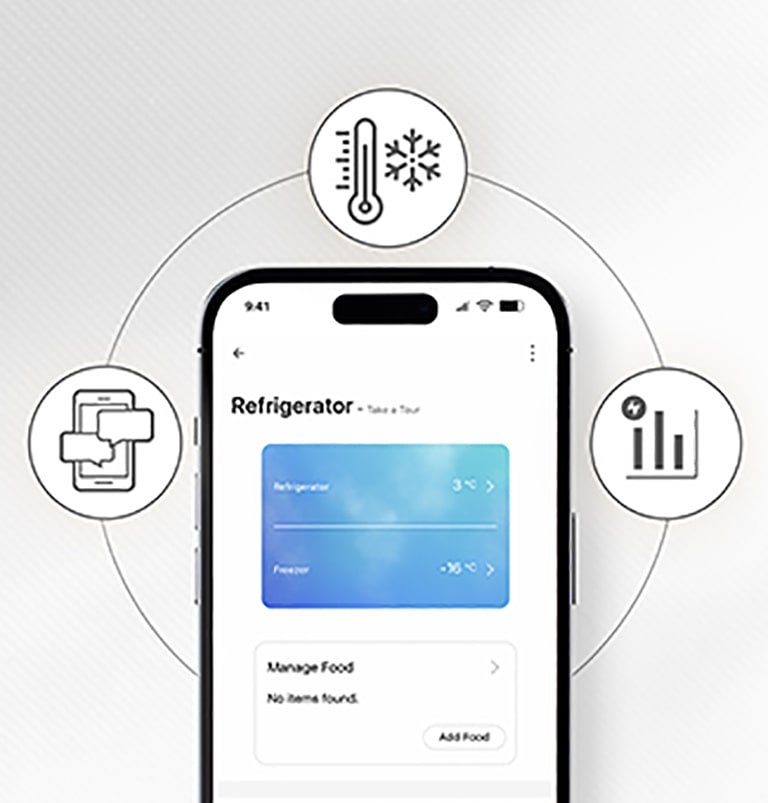 Moderne kjøkkeninnredning med InstaView-kjøleskap.