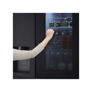 LG 628L InstaView Door in Door™ Side by Side (Essence Black), Energiklasse D, Craft Ice™, Vann/isdispenser med vanntilkobling, Smart Diagnosis™ med Wi-Fi, Dispenser, GSXE90EVDD, thumbnail 9