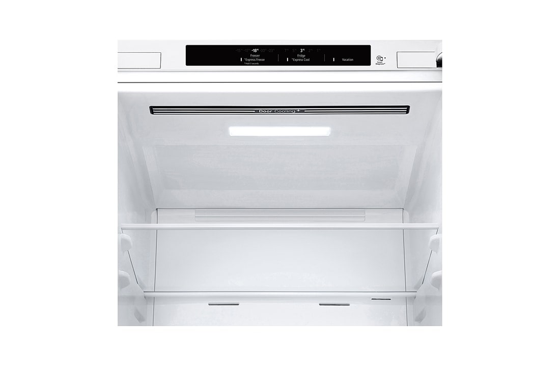 LG 1.86M 344L Kombiskap(Hvit) - Energiklasse E, Door Cooling+™ og Smart Diagnosis™, 1.86M 344L Kombiskap(Prime Silver) - Energiklasse D, Nature Fresh, Door Cooling+™ og Smart Diagnosis™ 	, GBV21L0ESW, thumbnail 3