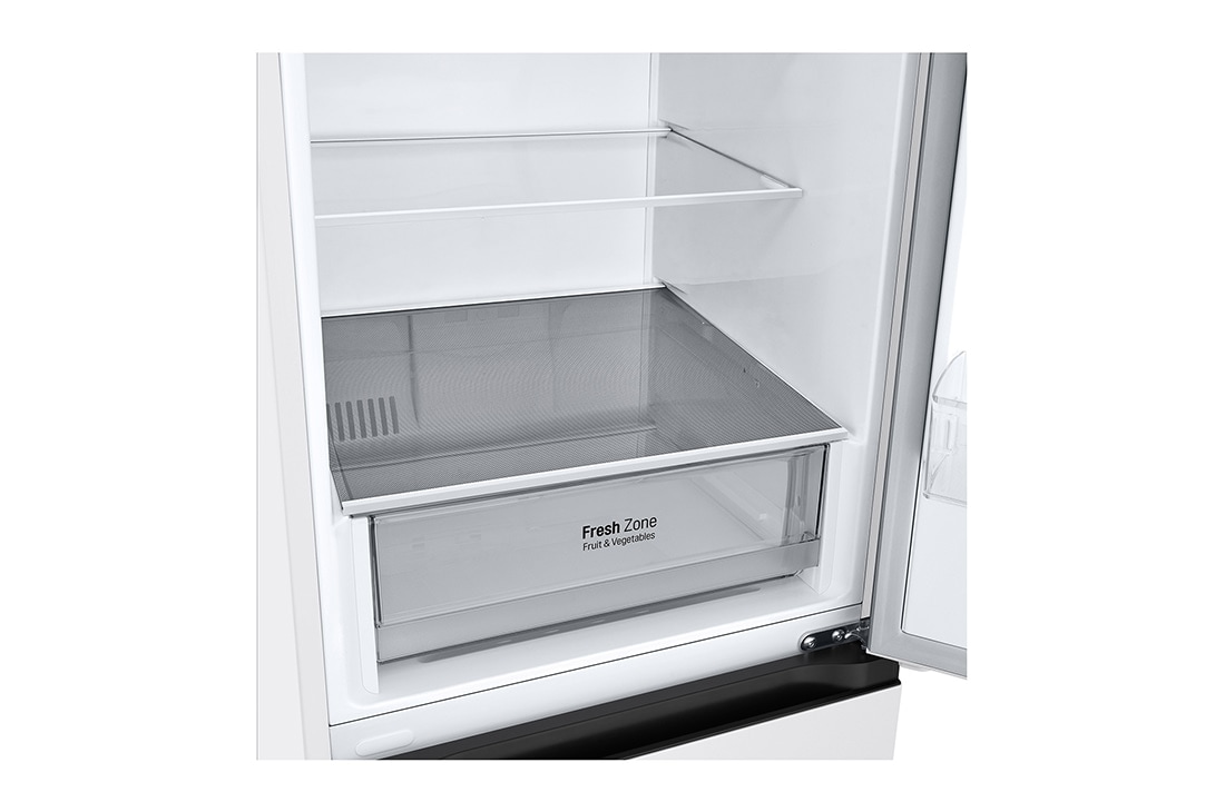 LG 1.86M 344L Kombiskap(Hvit) - Energiklasse E, Door Cooling+™ og Smart Diagnosis™, 1.86M 344L Kombiskap(Prime Silver) - Energiklasse D, Nature Fresh, Door Cooling+™ og Smart Diagnosis™ 	, GBV21L0ESW, thumbnail 5