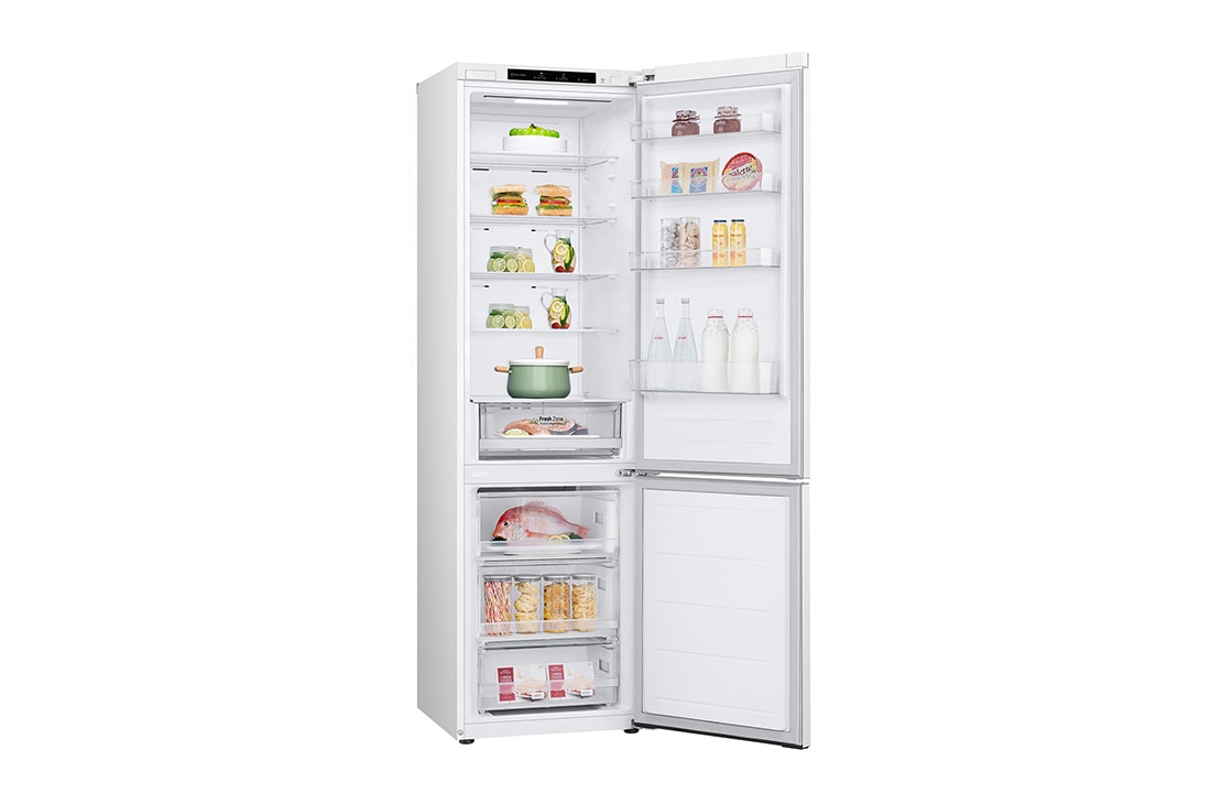 LG 2.03M 387L Kombiskap(Hvit) - Energiklasse E, Door Cooling+™ og Smart Diagnosis™, 2.03M 387L Kombinerad kyl/frys(Prime Silver) - Energiklass E, Door Cooling+™ och Smart Diagnosis™, GBV22L0ESW, thumbnail 7