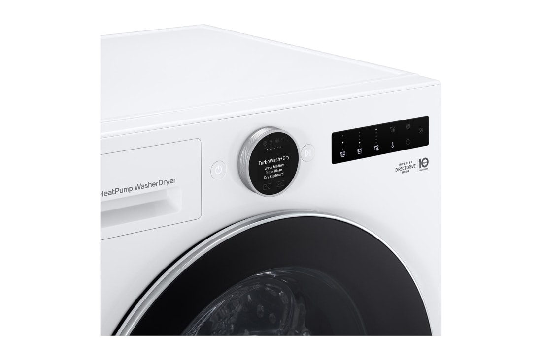 LG 11kg/6kg Kombineret vaskemaskine/tørretumbler (Hvit) | Energiklasse A/A, Steam+™, AI Wash™ 2.0, TurboWash™, Smart Diagnosis™ med Wi-Fi, LG 11kg/6kg Kombineret vaskemaskine/tørretumbler (Hvit) | Energiklasse A/A, Steam+™, AI Wash™ 2.0, TurboWash™, Smart Diagnosis™ med Wi-Fi, WHX9516TLC, thumbnail 4