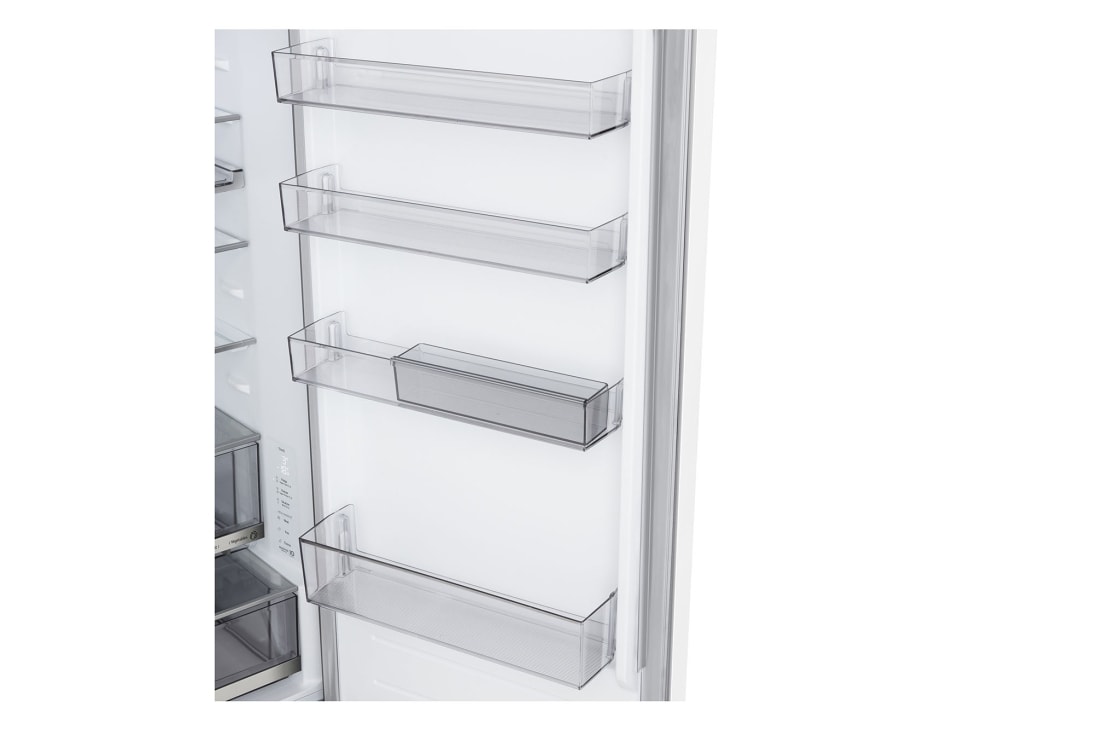 LG 1.86m 333L Kombiskap (Hvit) | Energiklasse D, Door Cooling+™ og Smart Diagnosis™ med Wi-Fi, LG kombinert kjøleskap/fryser med energiklassifisering C i Hvit med Nature Fresh-teknologi. Kapasitet 333 liter., GBBS514DSW, thumbnail 5