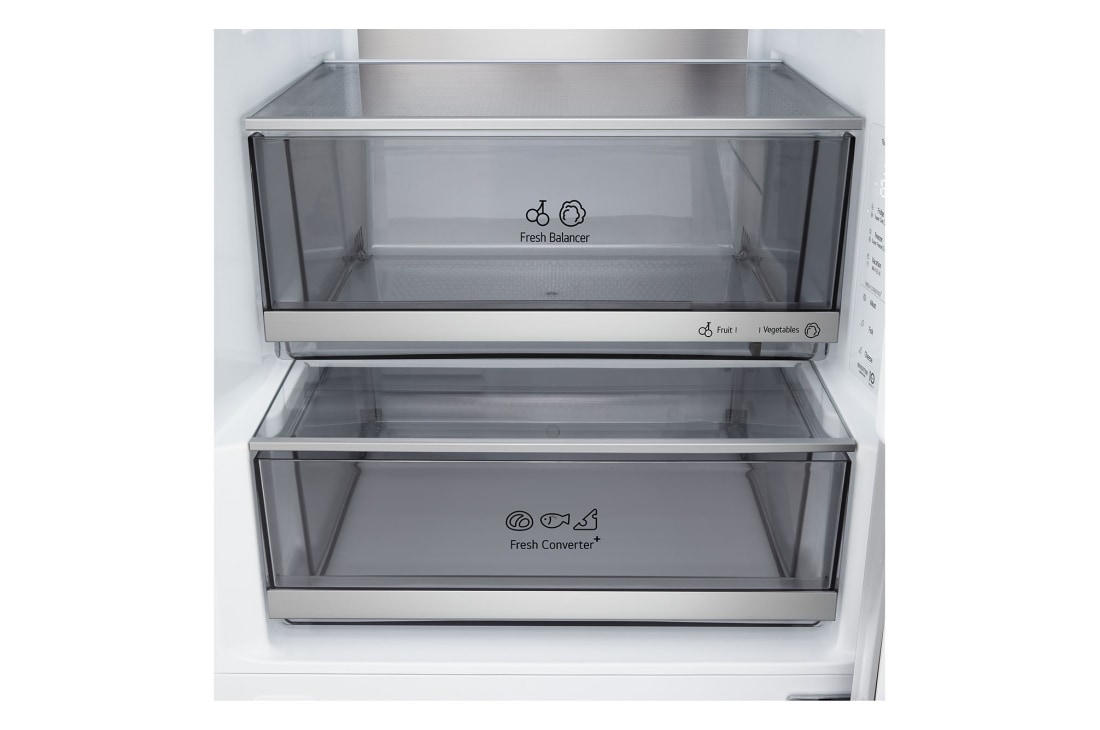 LG 1.86m 333L Kombiskap (Hvit) | Energiklasse D, Door Cooling+™ og Smart Diagnosis™ med Wi-Fi, LG kombinert kjøleskap/fryser med energiklassifisering C i Hvit med Nature Fresh-teknologi. Kapasitet 333 liter., GBBS514DSW, thumbnail 6