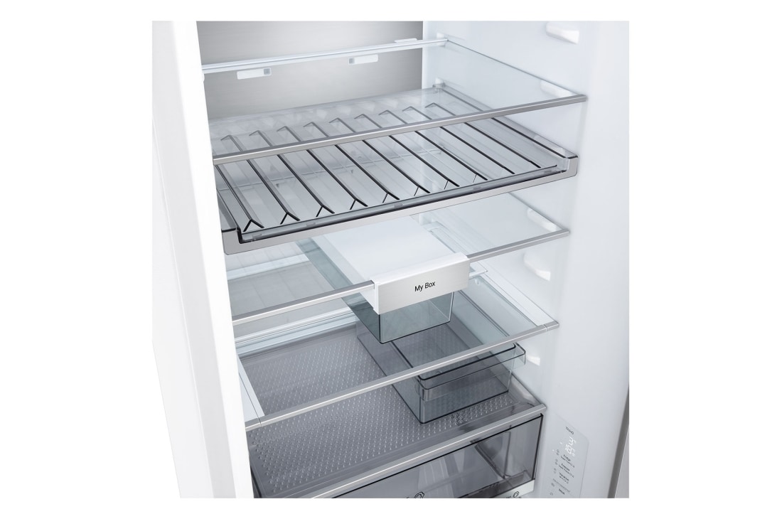 LG 1.86m 333L Kombiskap (Hvit) | Energiklasse D, Door Cooling+™ og Smart Diagnosis™ med Wi-Fi, LG kombinert kjøleskap/fryser med energiklassifisering C i Hvit med Nature Fresh-teknologi. Kapasitet 333 liter., GBBS514DSW, thumbnail 7