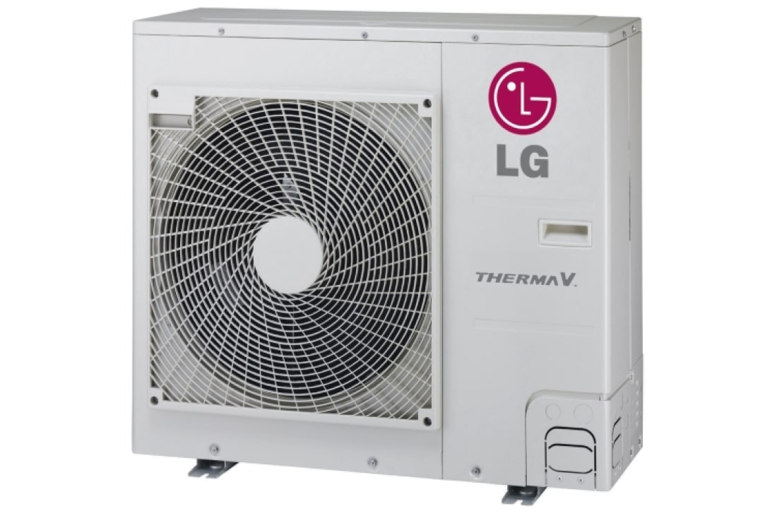 LG Luft/vannvarmepumpe, 1-fase, 230V, vanntemperatur 15/55°C (min/maks), COP 4,1, Therma V Split 9kW - 1 fas